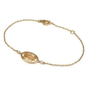 Cartier Logo Double C Bracelet Diamond Pink Gold